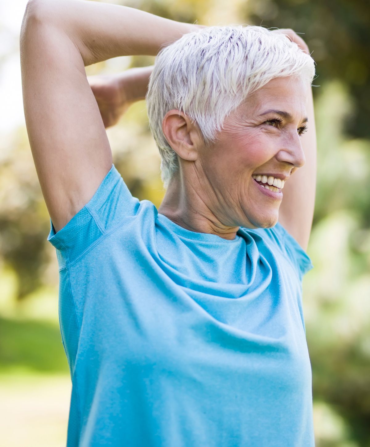 west columbia menopause symptoms model with white hair