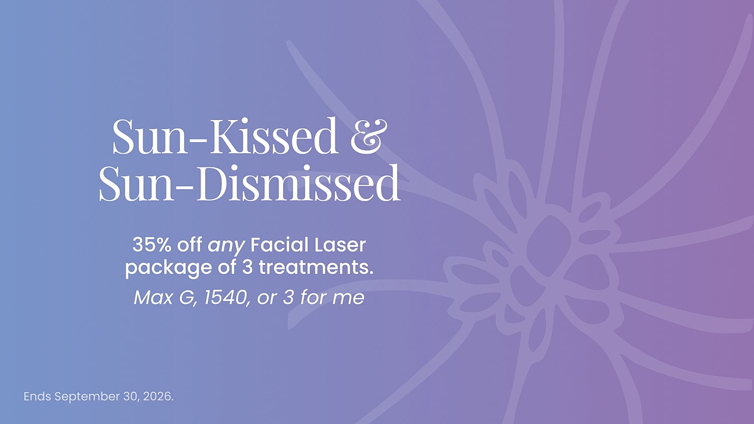 35% off facial laser treatment promotion image